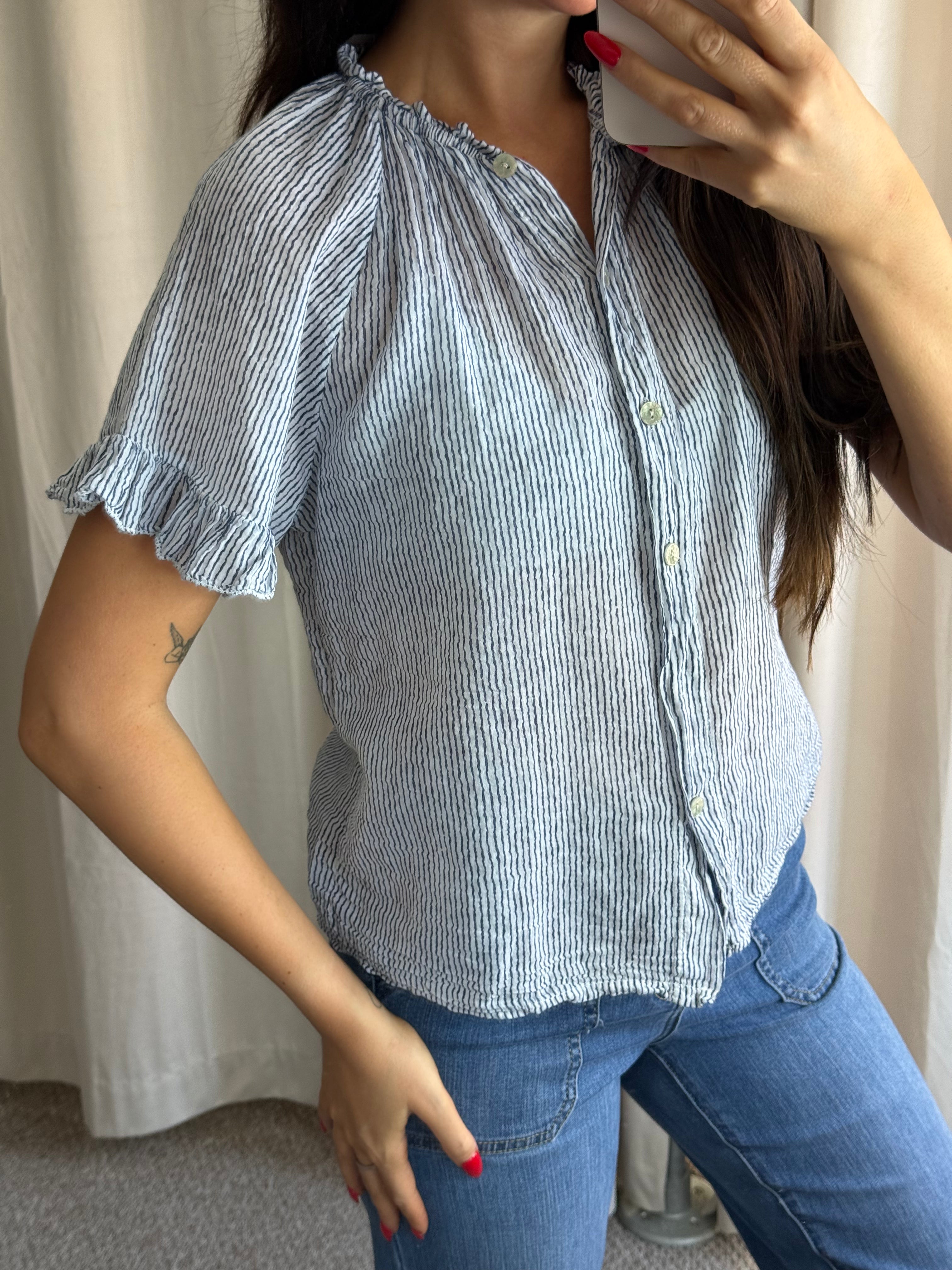 Coco Blouse Navy Stripe