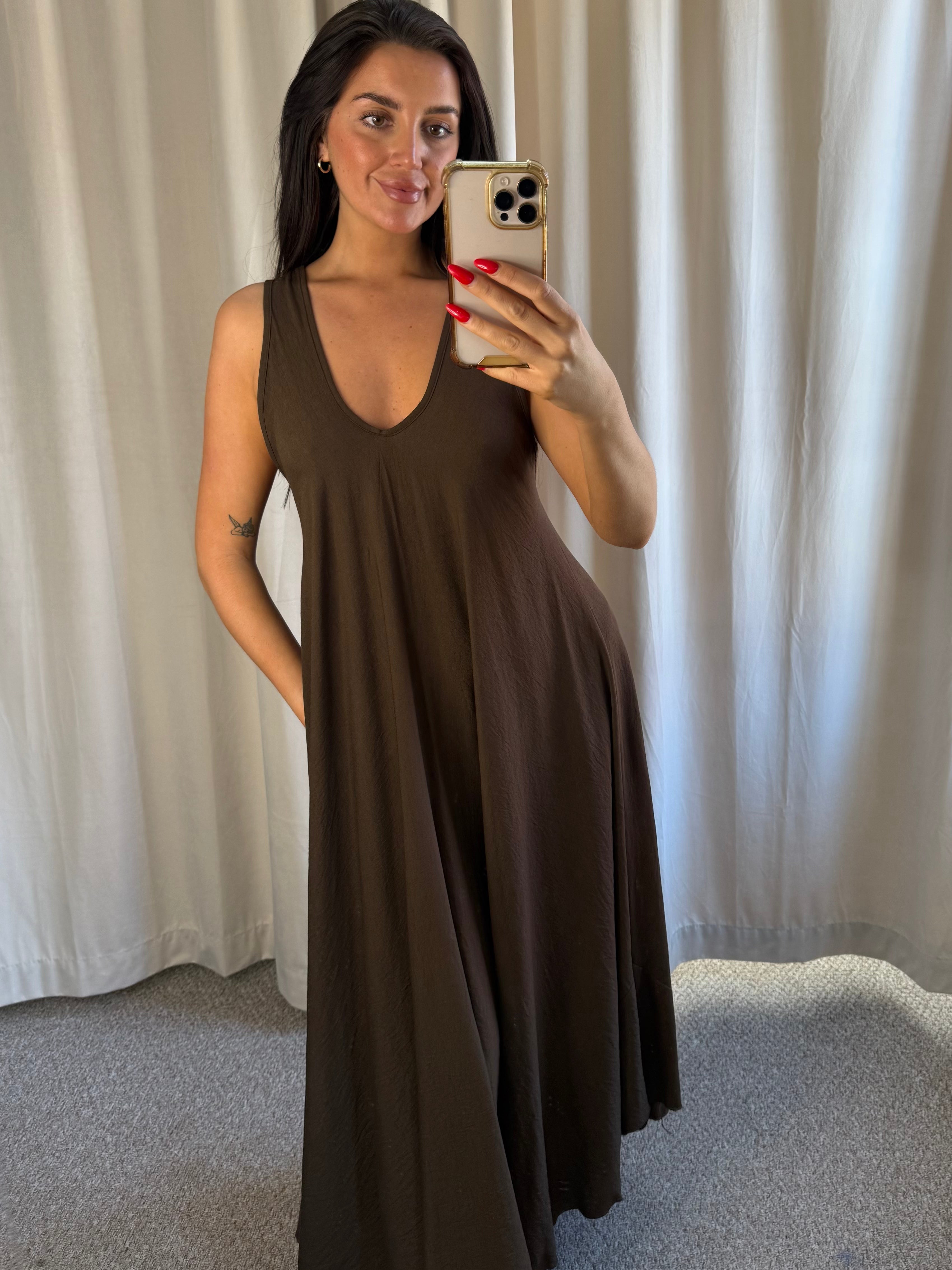Sandy Dress Chocolate
