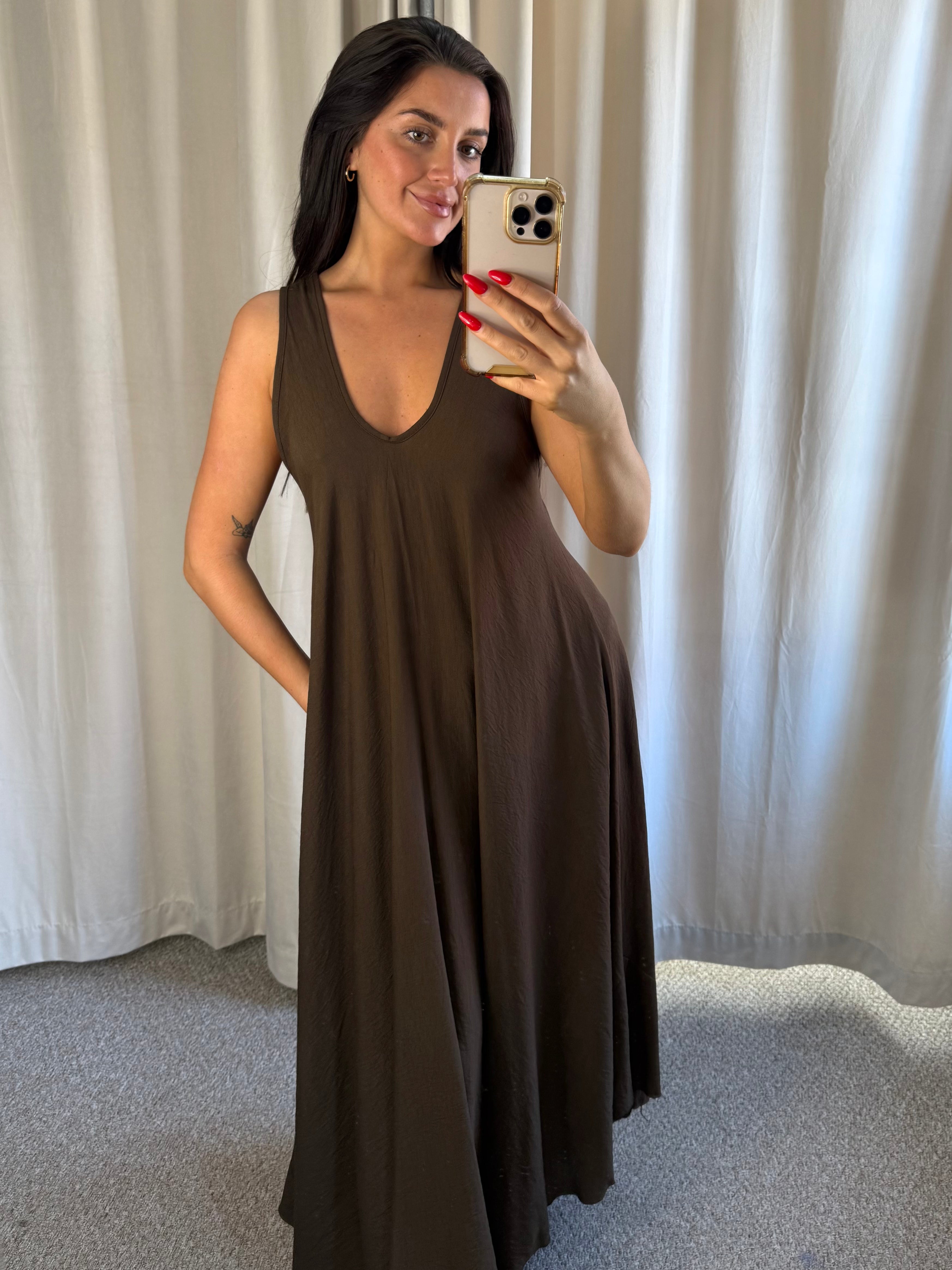 Sandy Dress Chocolate