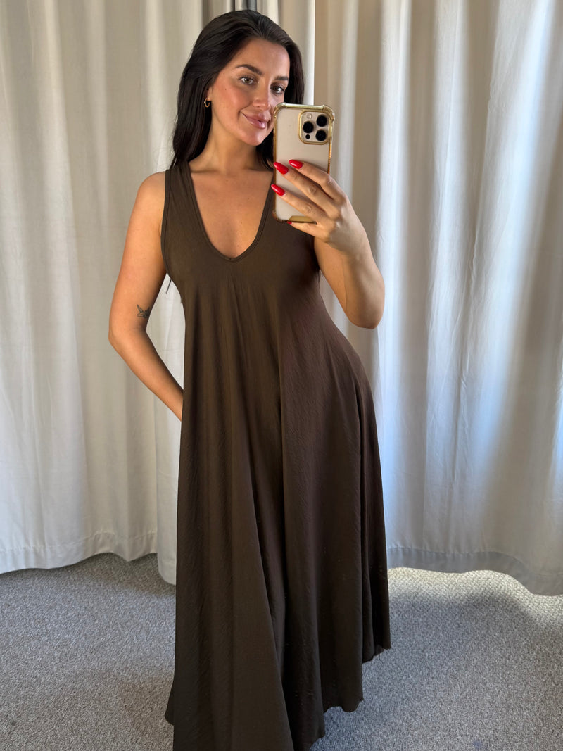 Sandy Dress Chocolate