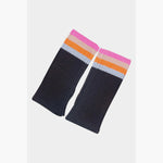 Black Rainbow Stripe Wrist Warmers