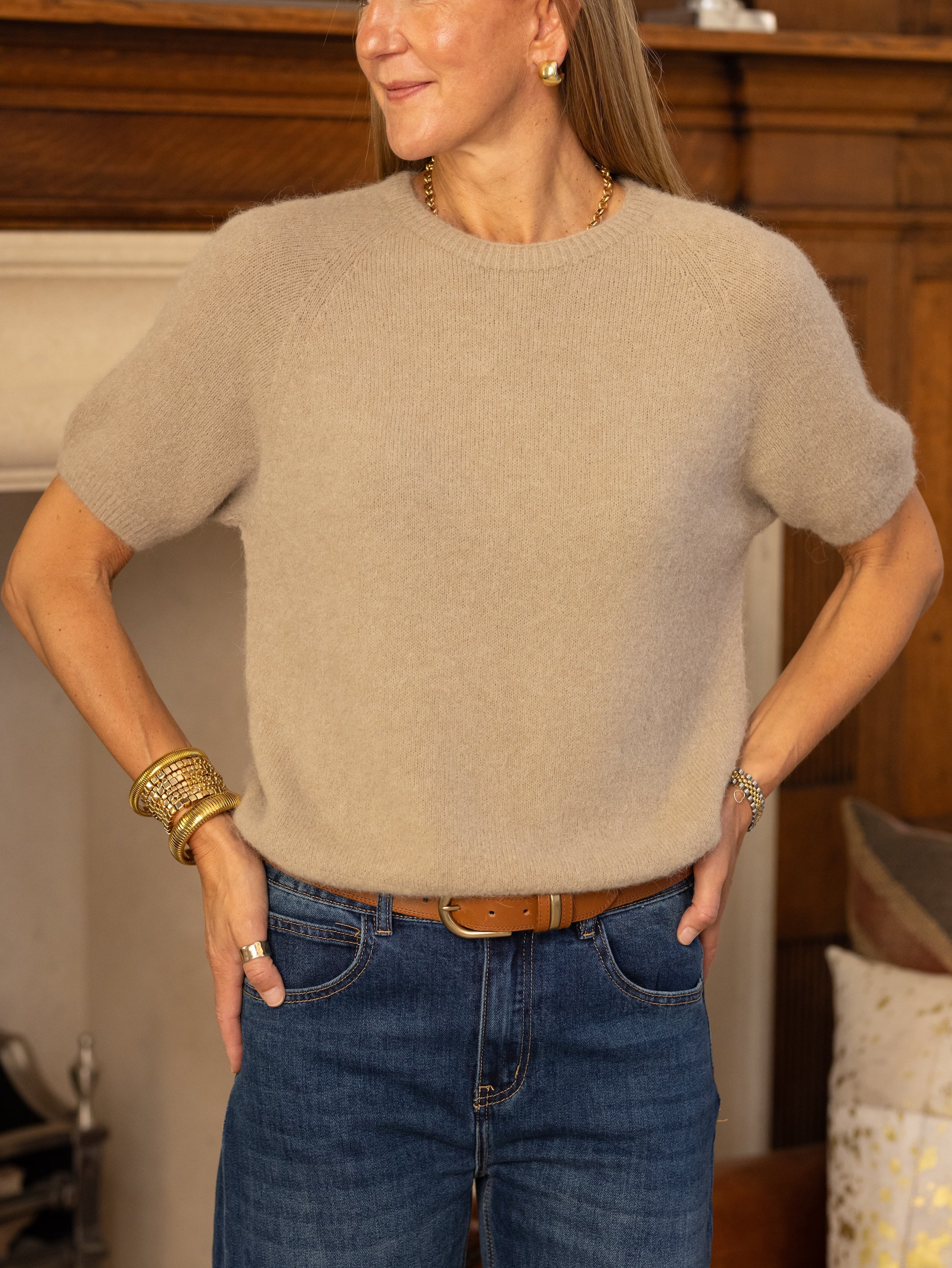 Lynne Alpaca Knit Beige