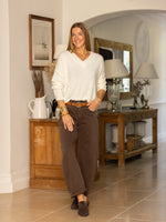 Bea Barrel Leg Jeans Chocolate