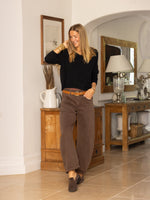 Bea Barrel Leg Jeans Chocolate