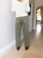Sazzle Barrel Leg Jeans Khaki