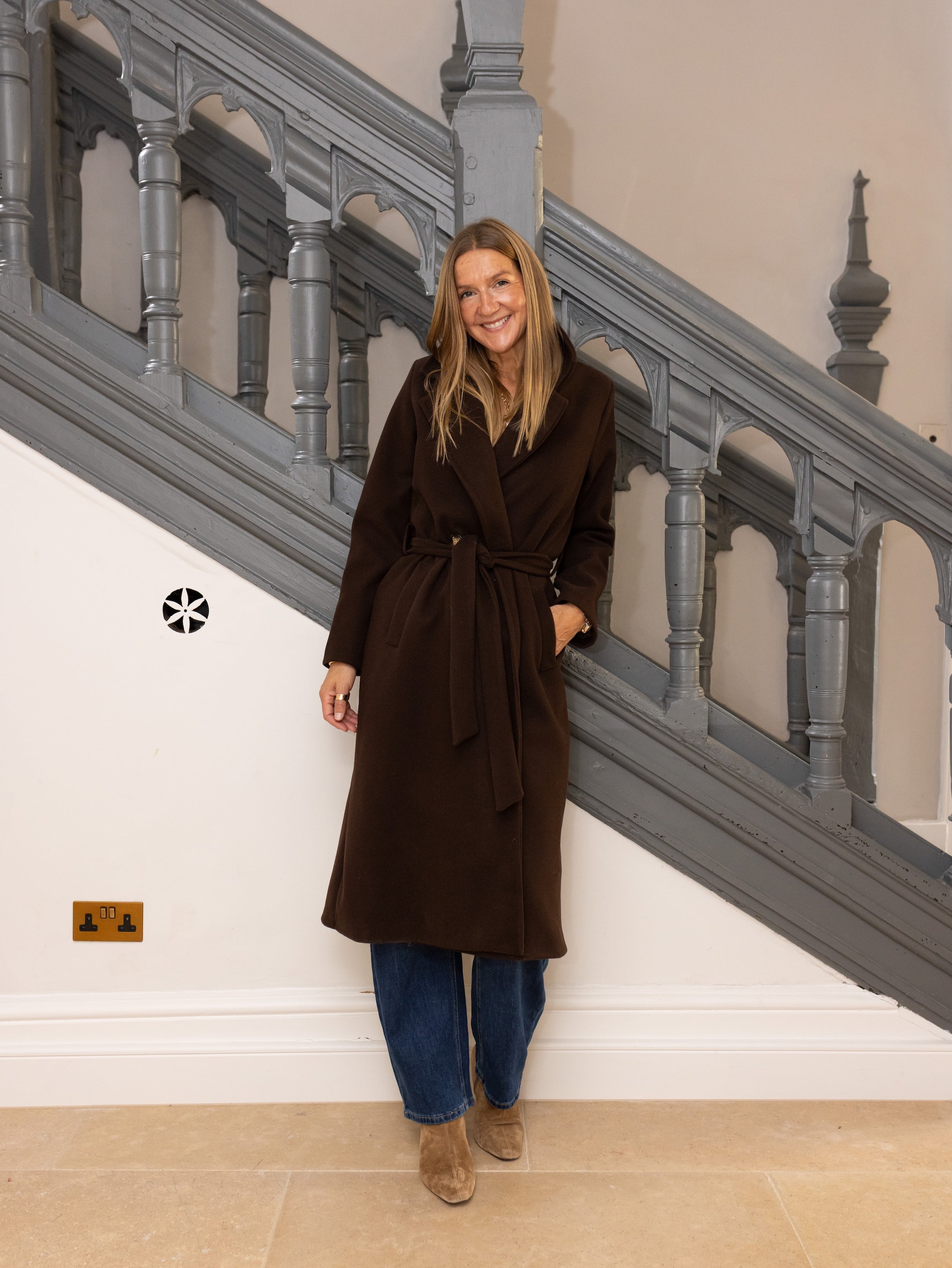 Biba Wool Coat Chocolate