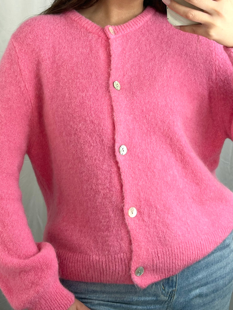 Claudia Cardigan Candy Pink