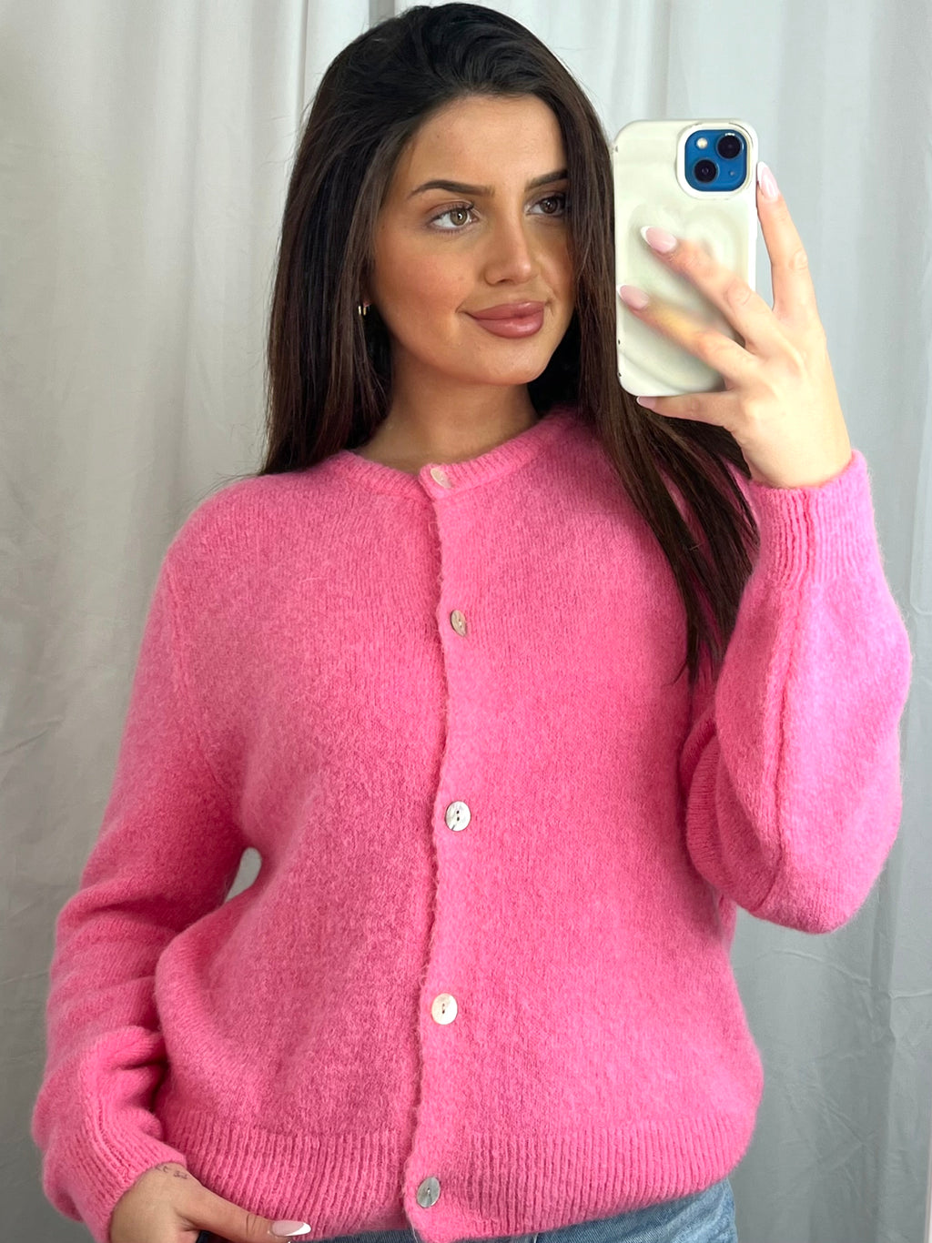 Claudia Cardigan Candy Pink