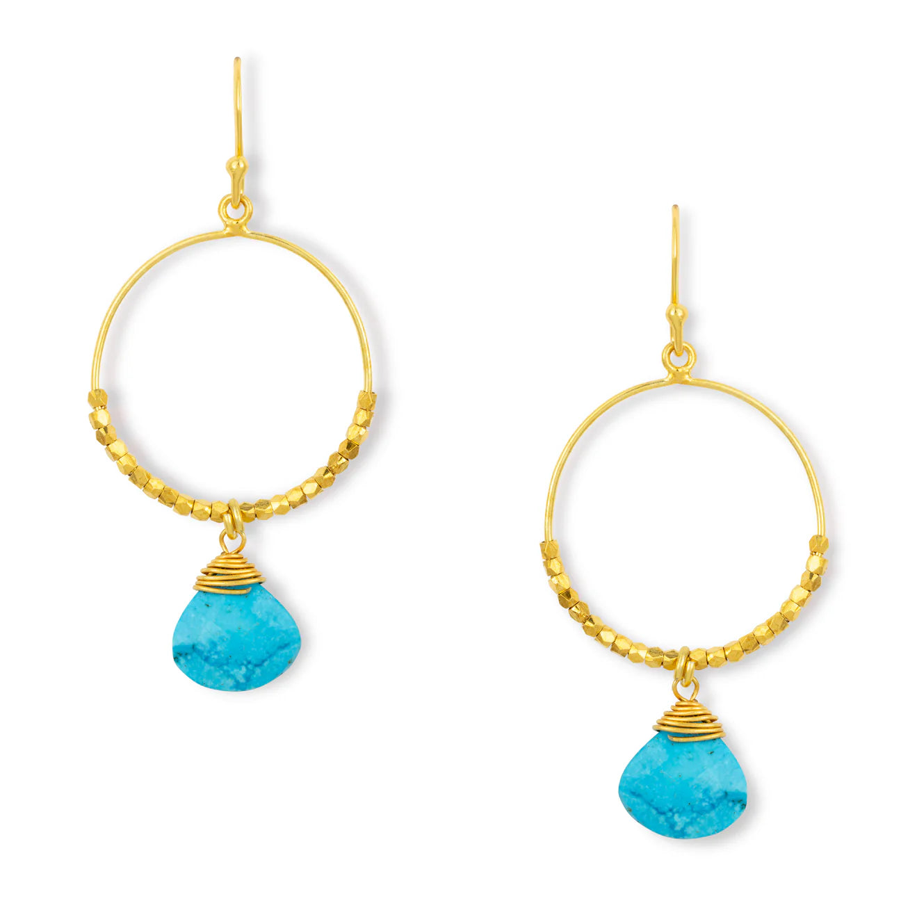 Ashiana Marie Hoop Earrings Turquoise