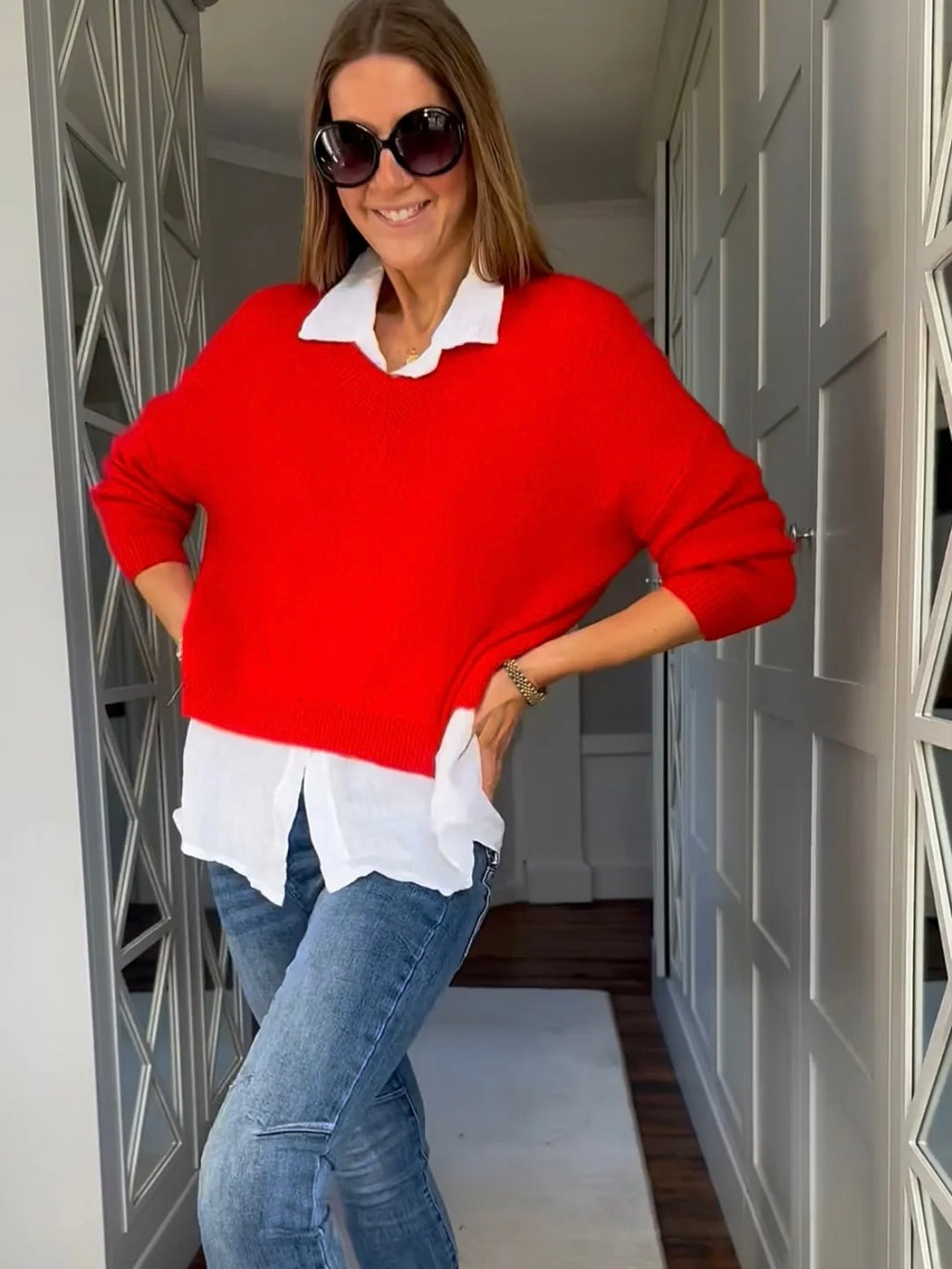 Sadie Knit Tomato Red