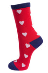 Red Love Heart Socks