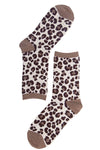 Neutral Leopard Print Socks