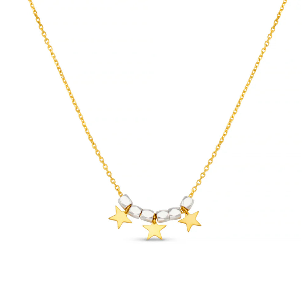 Orelia Mixed Plate Bead & Star Necklace