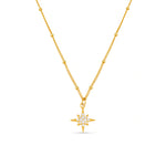 Orelia Pave Starburst Satellite Chain Necklace