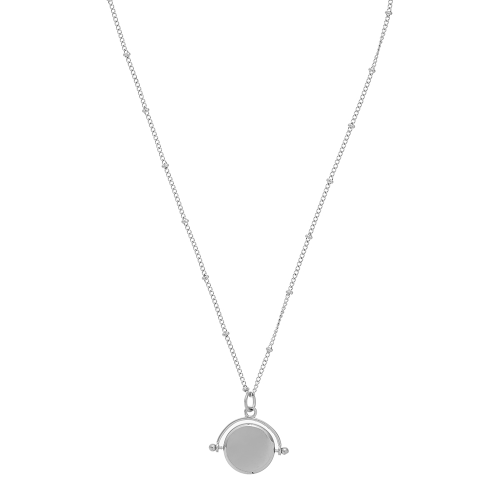 Orelia Faceted Disc Spinner Necklace