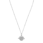 Orelia Faceted Disc Spinner Necklace