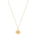 Orelia Faceted Disc Spinner Necklace