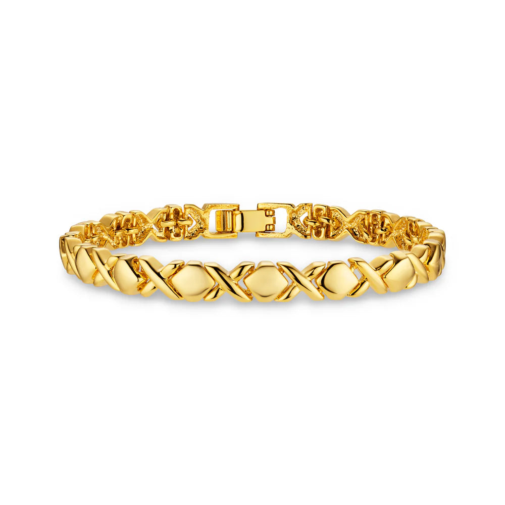 Orelia Solid Cross Tennis Bracelet