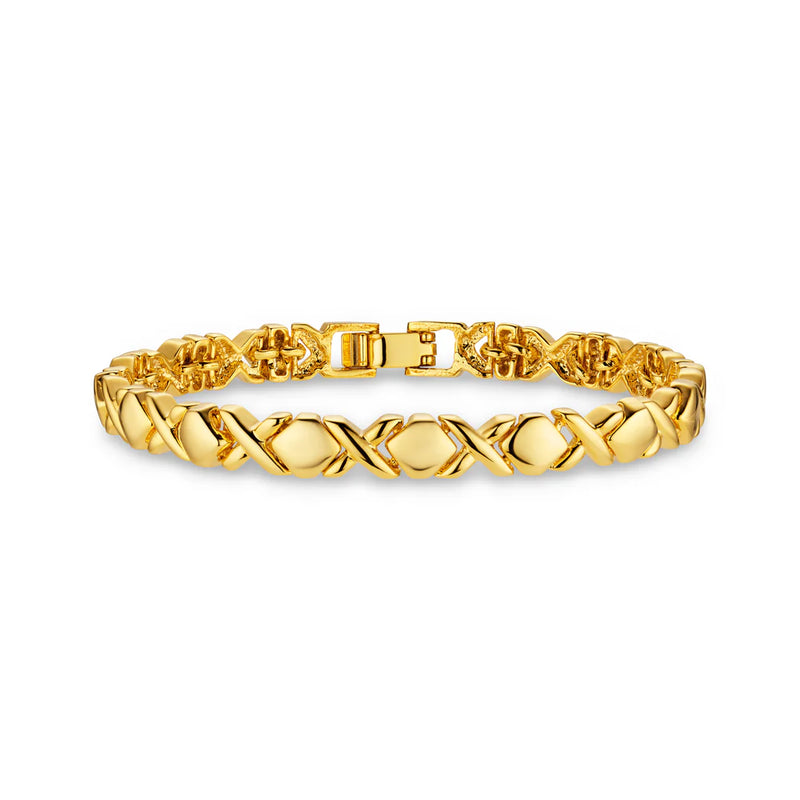 Orelia Solid Cross Tennis Bracelet