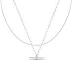 Orelia Crystal T-bar 2-Row Necklace