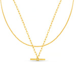 Orelia Crystal T-bar 2-Row Necklace
