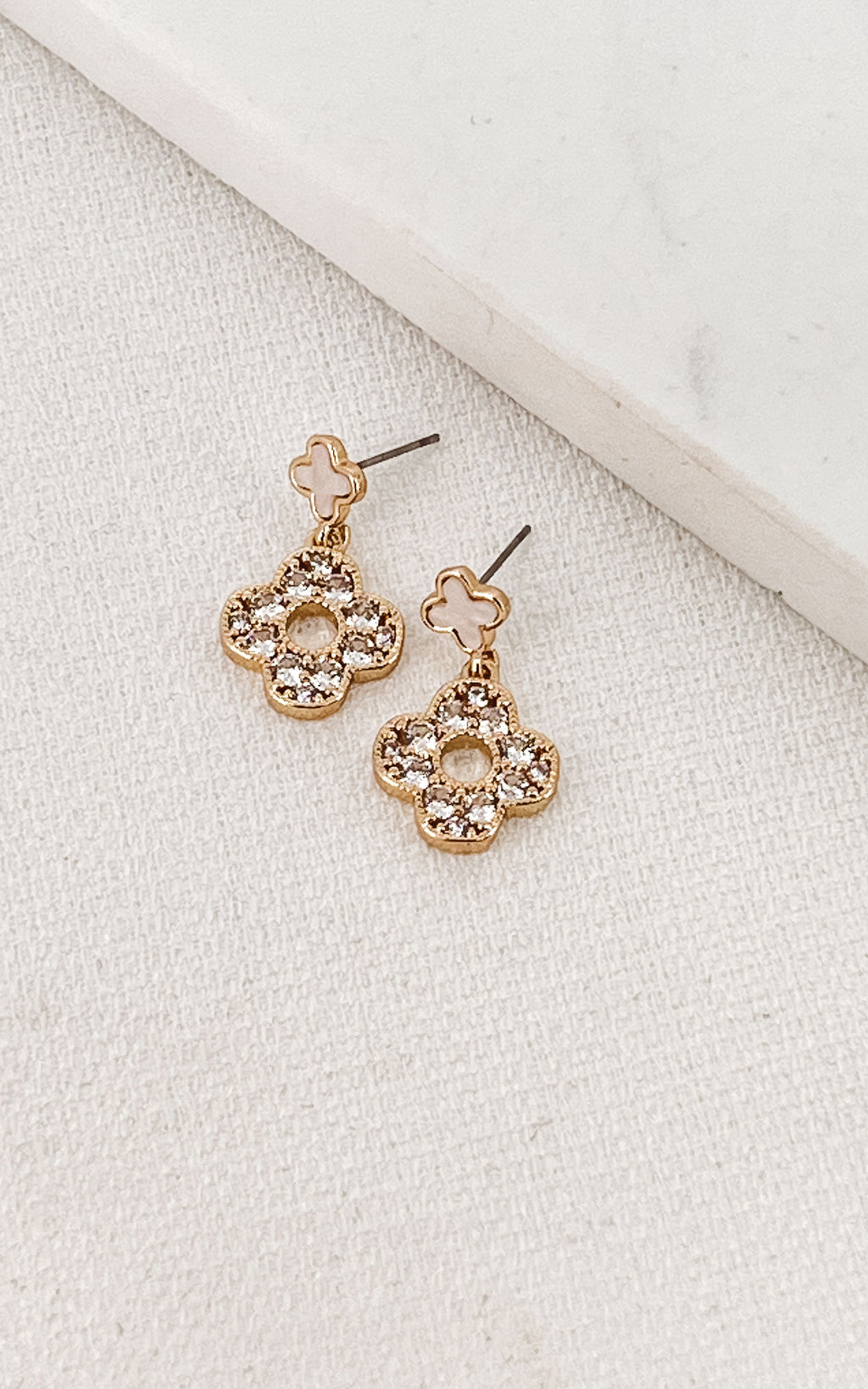 Envy Gold Crystal Drop Earrings