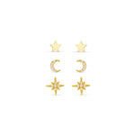 Orelia Pave Stud Earrings Pack