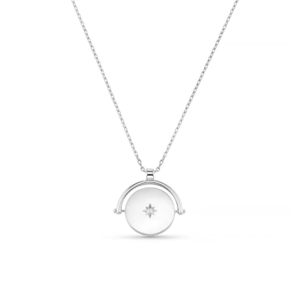 Orelia Starburst Coin Spinner Necklace