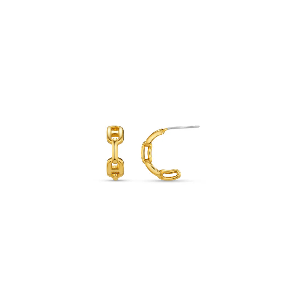 Orelia Chain Small Hoops