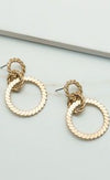 Envy Gold Twisted Triple Hoop Earrings