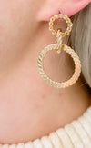 Envy Gold Twisted Triple Hoop Earrings