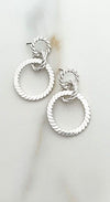 Envy Silver Twisted Triple Hoop Earrings