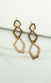 Envy Gold Triple Link Earrings
