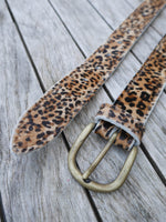 Leopard Leather Belt