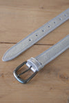 Silver Leather Belt