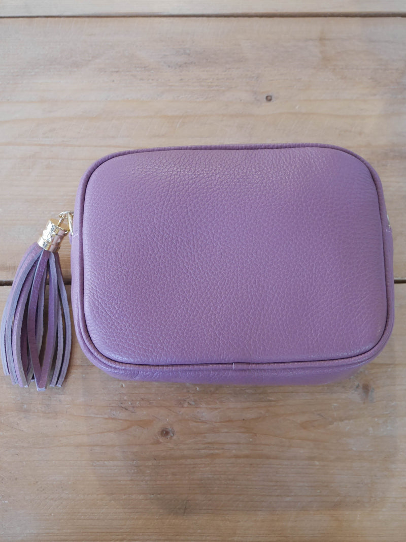 Cross Body Leather Bag Dusty Pink
