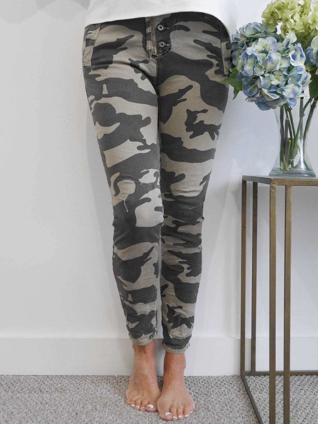 Melly & Co Desert Camouflage Detail Jeans