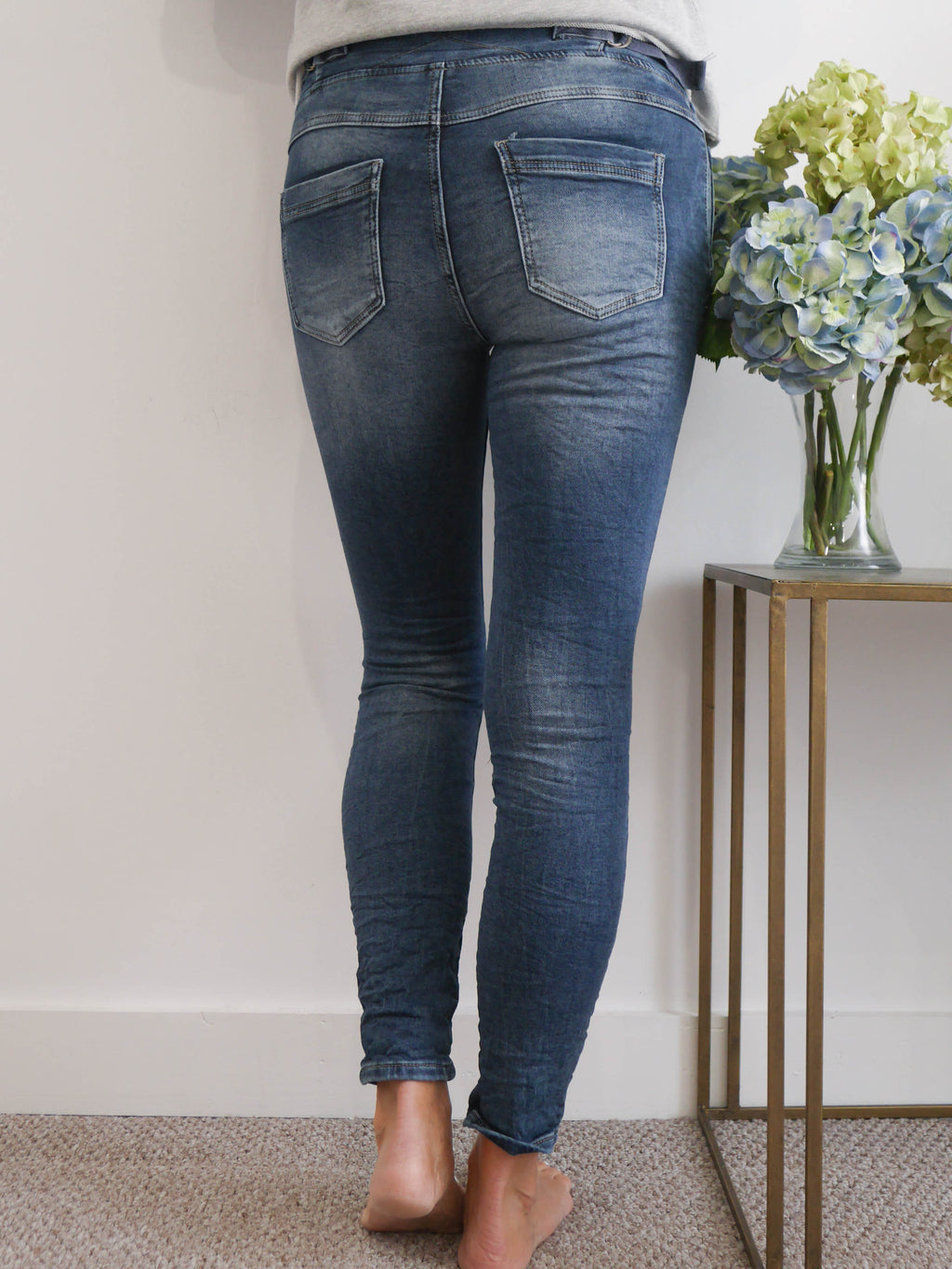 Melly & Co Denim Drawstring  Detail Jeans
