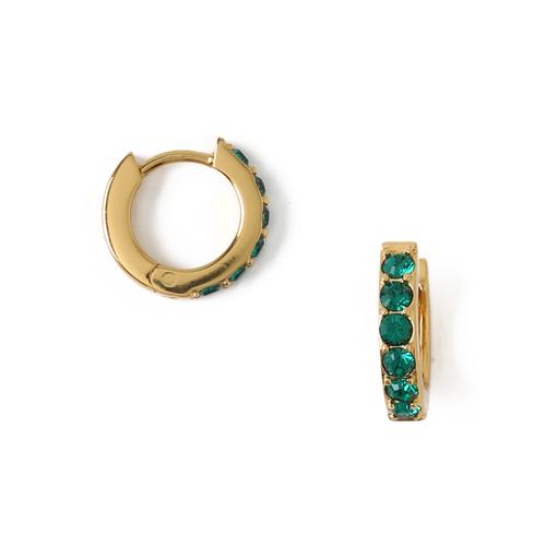 Orelia Emerald Huggie Hoops