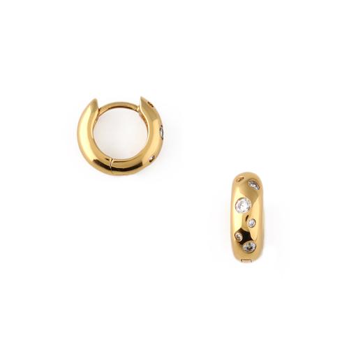 Gold hoops with crystals shop