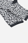Light Grey & Dark Grey Leopard Print Socks