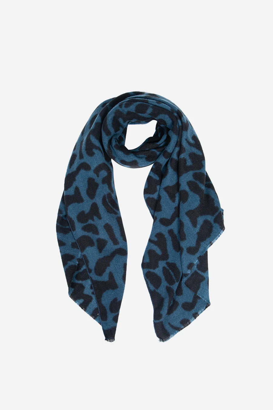 Blue Abstract Blanket Scarf