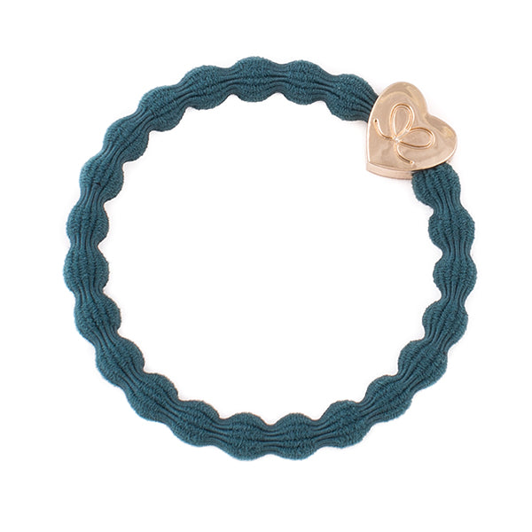 Gold Heart Bottle Green Charm Hair Band