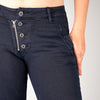 Melly & Co Navy 4 Button Hole Detail Jeans