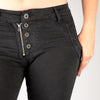Melly & Co Black 4 Button Hole Detail Jeans