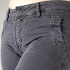 Melly & Co Charcoal 4 Button Hole Detail Jeans