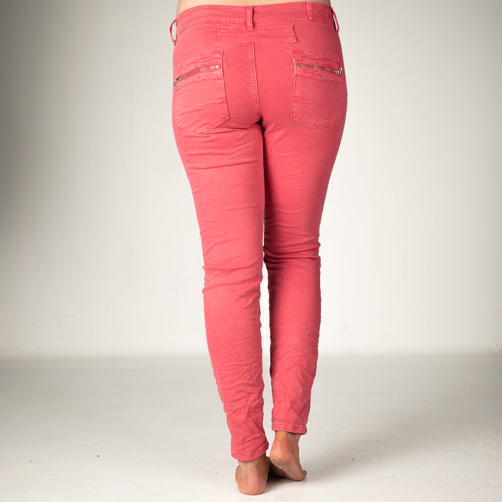 Melly & Co Coral 4 Button Hole Detail Jeans