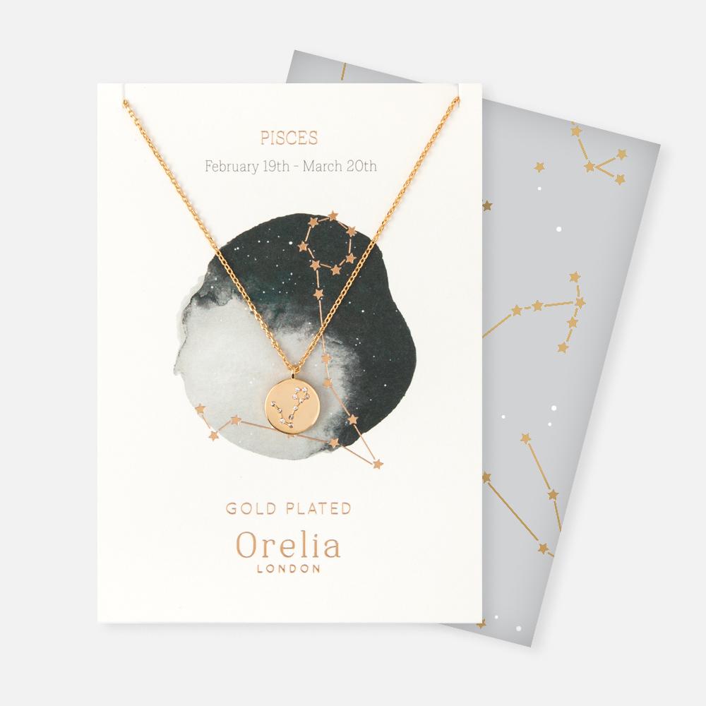 Orelia Constellation Star Sign Disc Necklace No1 George Street