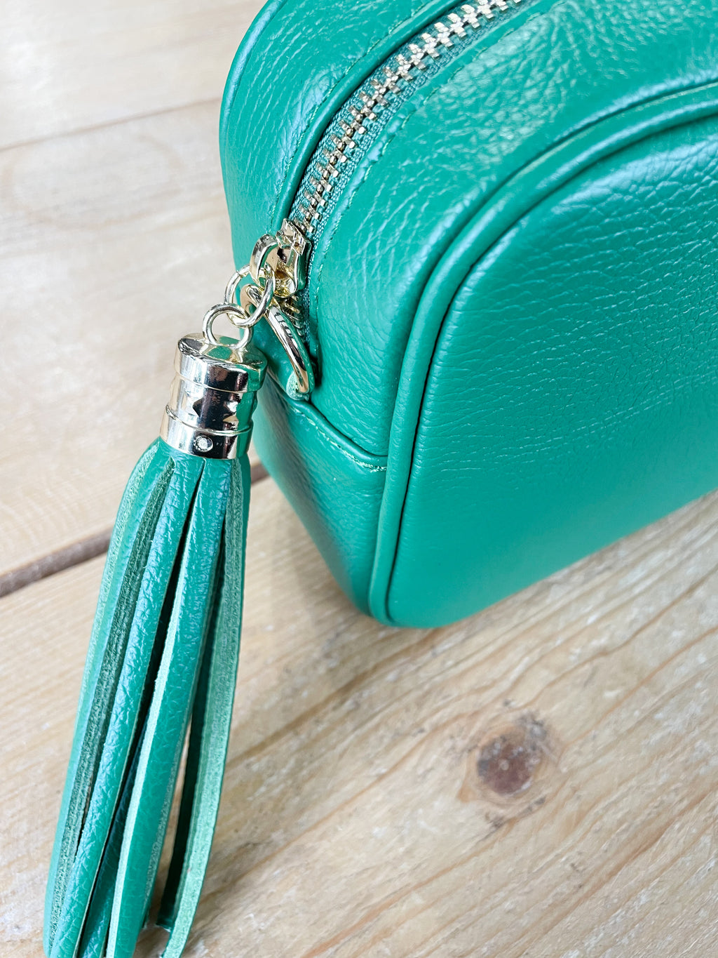 Cross Body Leather Bag Emerald