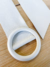 Leather Ring Buckle Belt Cream